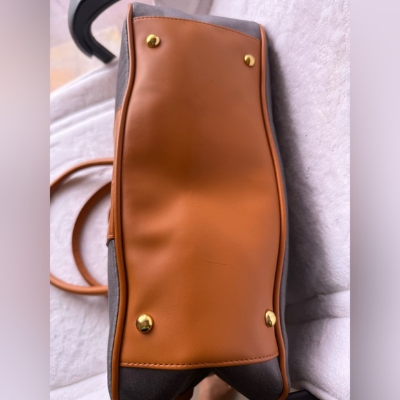 IMAM Shoulder Bag Euciman trapezoid travel brown/gray travel bag lightweight pur - Picture 16 of 16